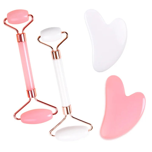 Lumire Gua Sha and facial roller stone set